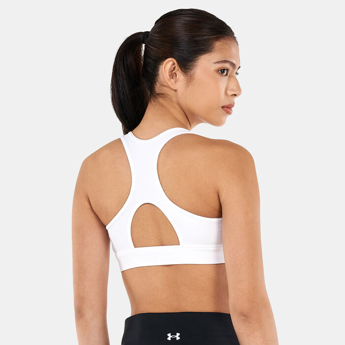 Under Armour Women's Mid-Support Training Sports Bra White image number 1