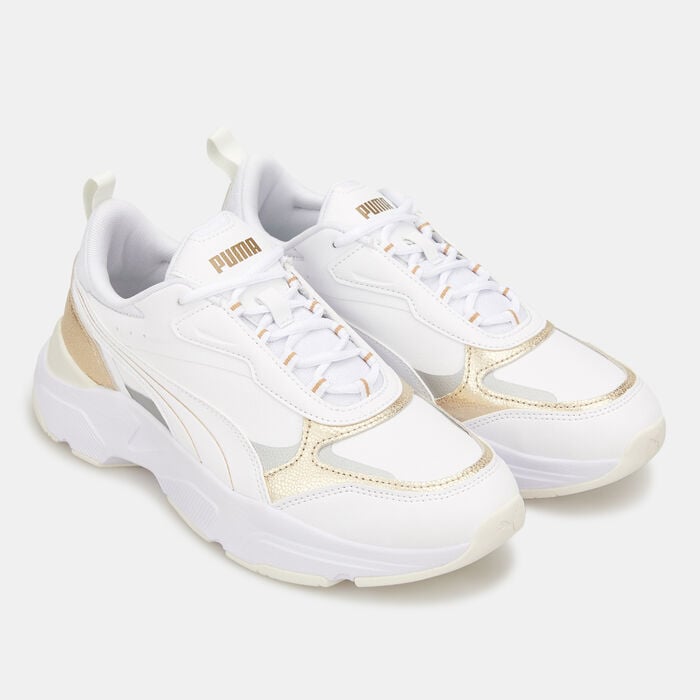 PUMA Women's Cassia Metallic Shine Shoes White PUMA Women's Cassia Metallic Shine Shoes White image number 1
