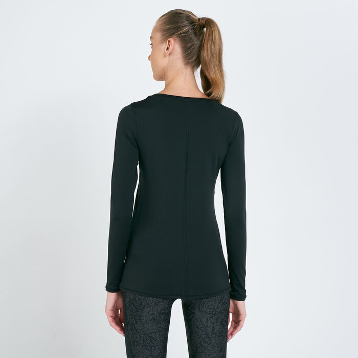 Under Armour Women's HeatGear® Armour Long Sleeve Top Black Under Armour Women's HeatGear® Armour Long Sleeve Top Black image number 1