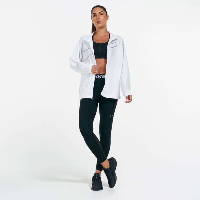 Nike Women's Pro Woven Jacket White Nike Women's Pro Woven Jacket White image number 2