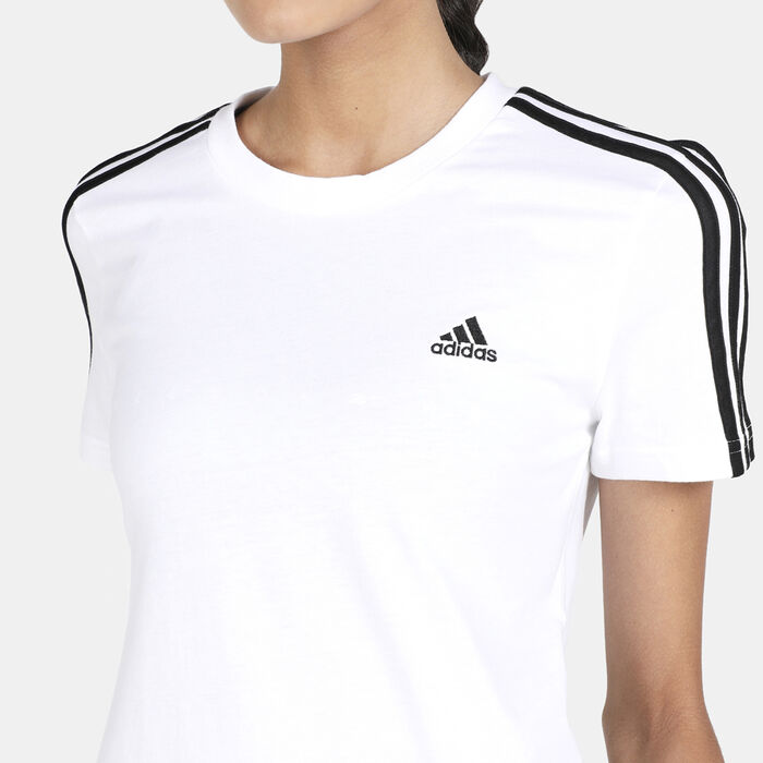 adidas Women's Essentials 3-Stripes T-Shirt White image number 3