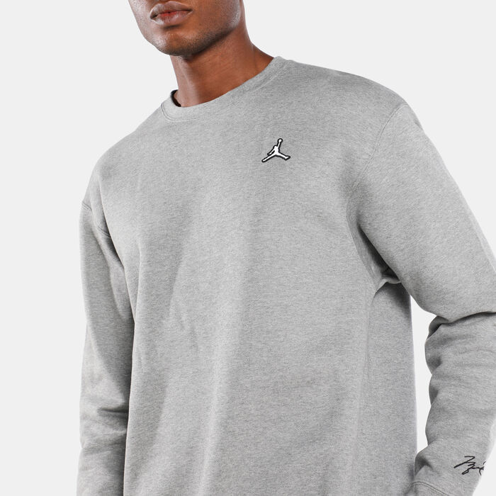 Jordan Men's Essentials Fleece Crew Sweatshirt Grey Jordan Men's Essentials Fleece Crew Sweatshirt Grey image number 3