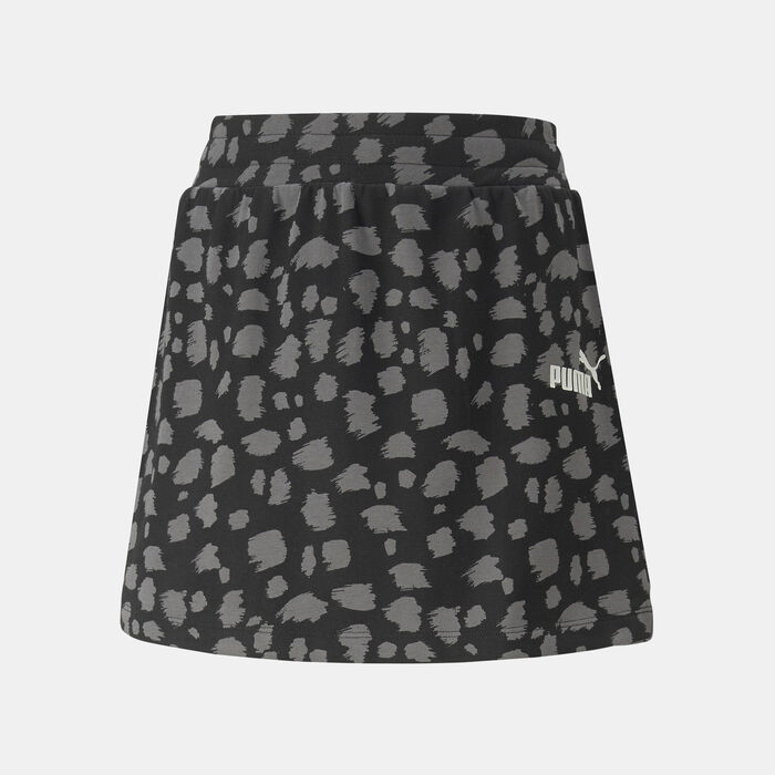 PUMA Kids' Essentials+ ANIMAL Printed Skirt (Older Kids) Black image number 0