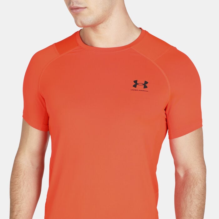 Under Armour Men's HeatGear® Armour Fitted T-Shirt Orange Under Armour Men's HeatGear® Armour Fitted T-Shirt Orange image number 3