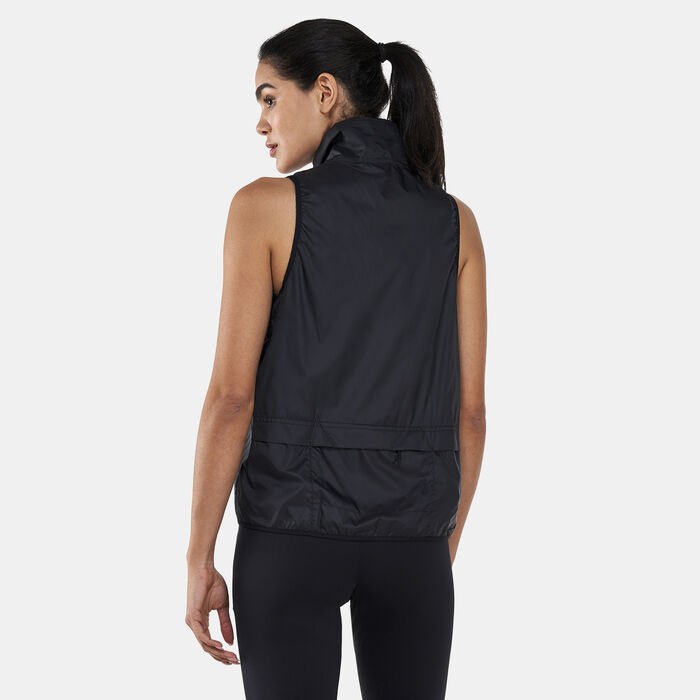 adidas Women's Run Icon 3-Stripes Running Wind Vest Black adidas Women's Run Icon 3-Stripes Running Wind Vest Black image number 1