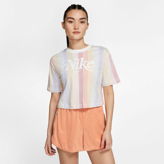 Nike Women's Sportswear Retro Crop Top White image number 1