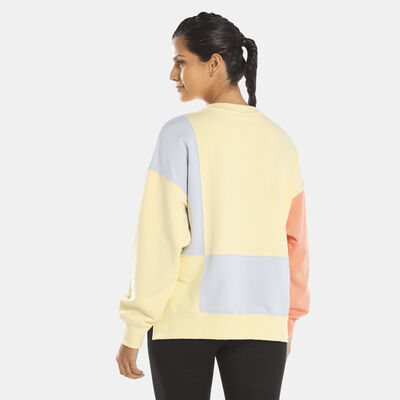PUMA Women's Downtown Crew Sweatshirt yellow PUMA Women's Downtown Crew Sweatshirt yellow