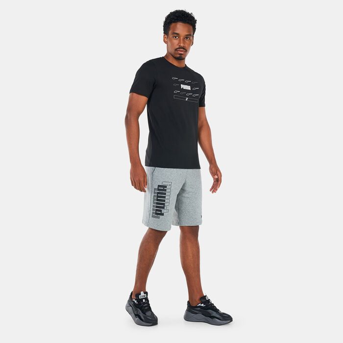 PUMA Men's Power Logo 10-inch Shorts Grey PUMA Men's Power Logo 10-inch Shorts Grey image number 2