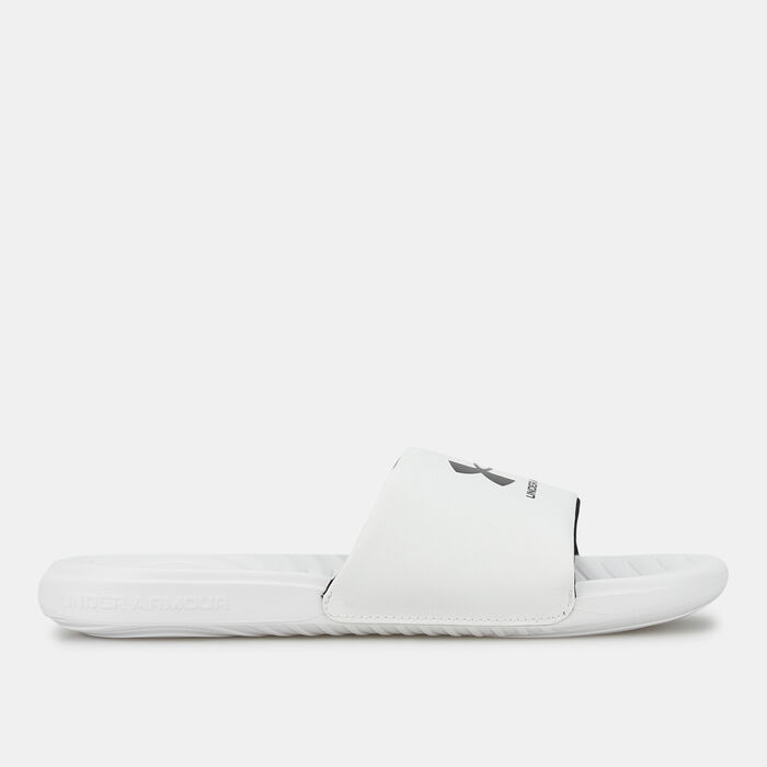 Under Armour Men's Ansa Fixed Slides White Under Armour Men's Ansa Fixed Slides White image number 1