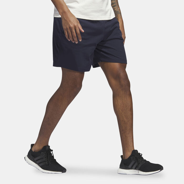 adidas Men's AEROREADY Essentials Logo Shorts Blue adidas Men's AEROREADY Essentials Logo Shorts Blue image number 2