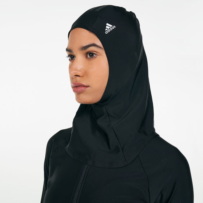 adidas Women's 3-Stripes Swimming Hijab Black image number 0
