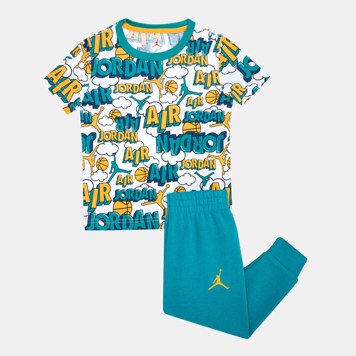Jordan Kids' Air Comic T-Shirt and Pants Set Green Jordan Kids' Air Comic T-Shirt and Pants Set Green image number 0