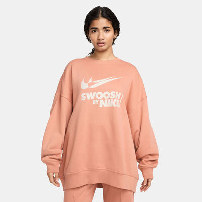 Nike Women's Sportswear Oversized Fleece Sweatshirt Brown
