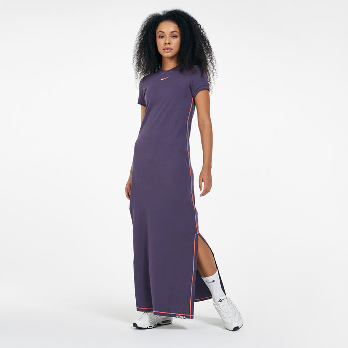 Nike Women's Sportswear Icon Clash Maxi Dress Purple Nike Women's Sportswear Icon Clash Maxi Dress Purple image number 0
