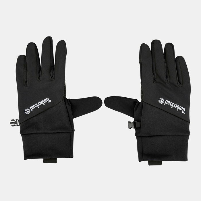 Timberland Men's Stretch Colorblock Softshell Fleece Gloves Black Timberland Men's Stretch Colorblock Softshell Fleece Gloves Black image number 0