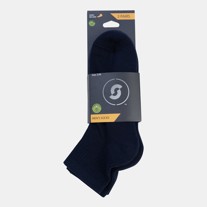 Sun and Sand Sports Men's Cotton Crew Socks Blue Sun and Sand Sports Men's Cotton Crew Socks Blue image number 0