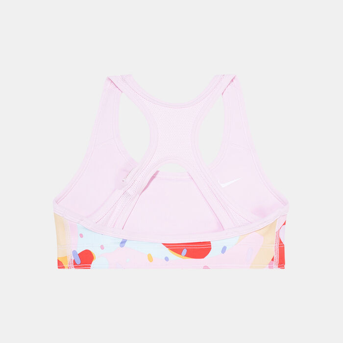 Nike Kids' Swoosh Reversible Sports Bra (Older Kids) Pink image number 1