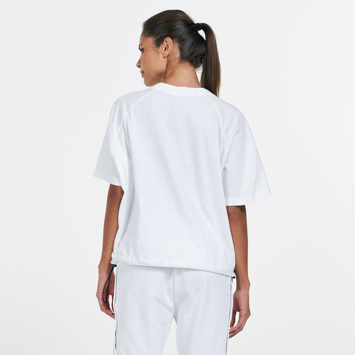 adidas Women's Sportswear Adjustable Badge of Sport T-Shirt White adidas Women's Sportswear Adjustable Badge of Sport T-Shirt White image number 1