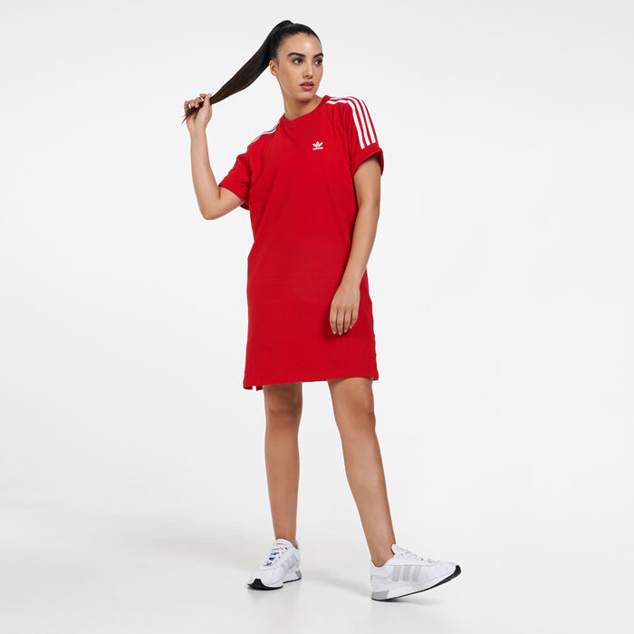 adidas Originals Women's Adicolor Classics T-Shirt Dress Multi adidas Originals Women's Adicolor Classics T-Shirt Dress Multi image number 0