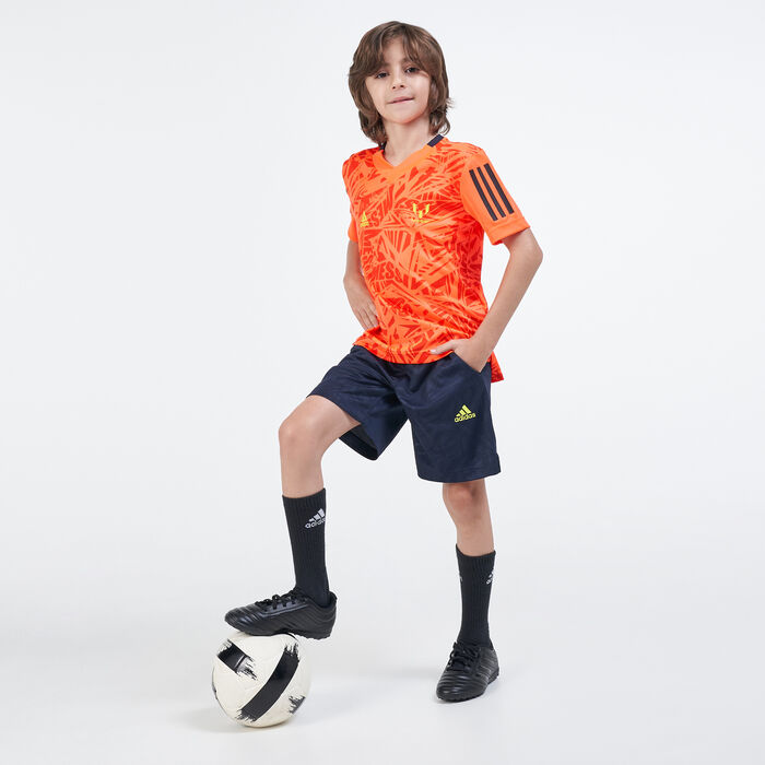 adidas Kids' Messi Football-Inspired Shorts Blue adidas Kids' Messi Football-Inspired Shorts Blue image number 2