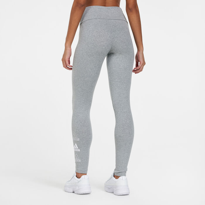 adidas Women's Essentials Stacked Logo Leggings Grey image number 1