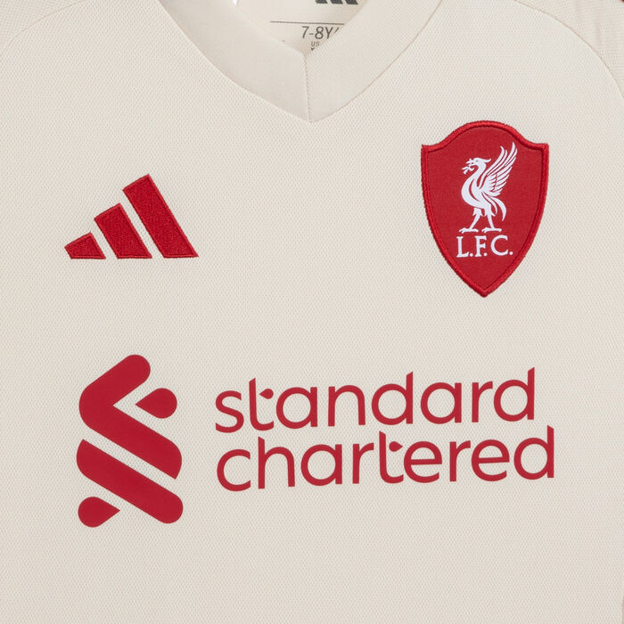 adidas Kids' Liverpool 25/26 Away Replica Football Jersey White image number 2