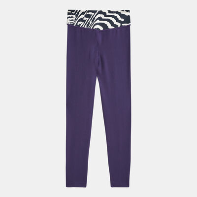 Nike Kids' One Allover Print Leggings (Older Kids) Purple