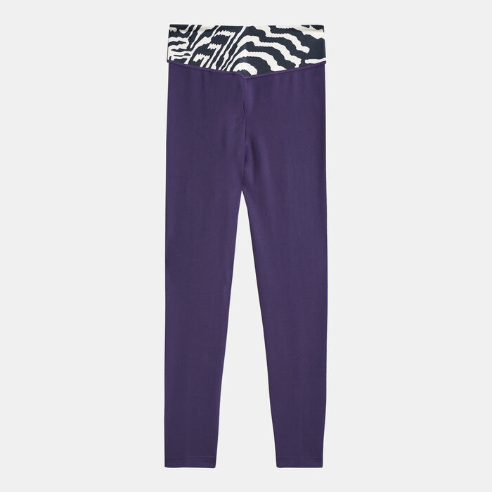Nike Kids' One Allover Print Leggings (Older Kids) Purple image number 1