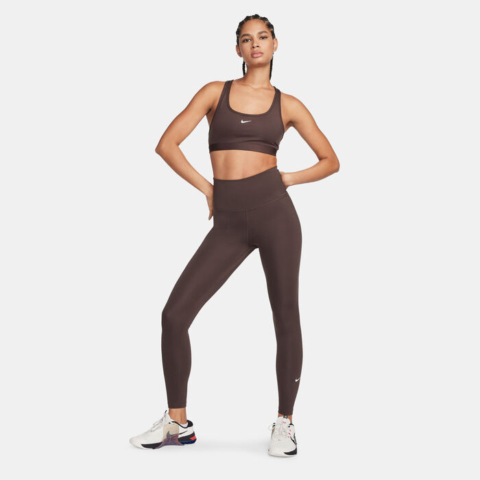 Nike Women's Swoosh Light-Support Training Sports Bra Brown image number 2
