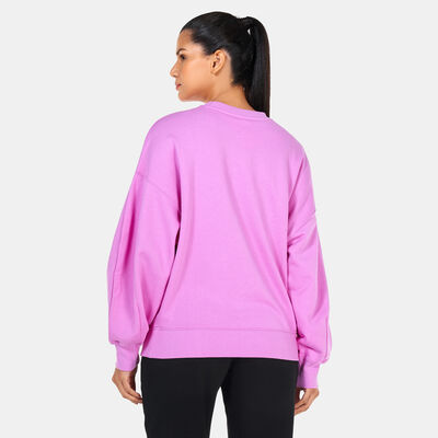 PUMA Women's Classics Oversized Crewneck Sweatshirt Purple