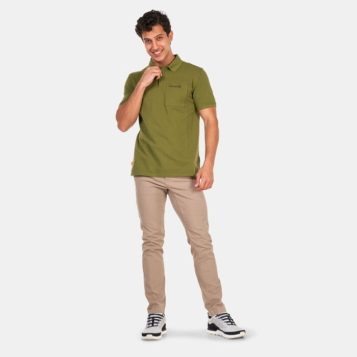Timberland Men's Modern Wash Pocket Polo Shirt Green image number 2