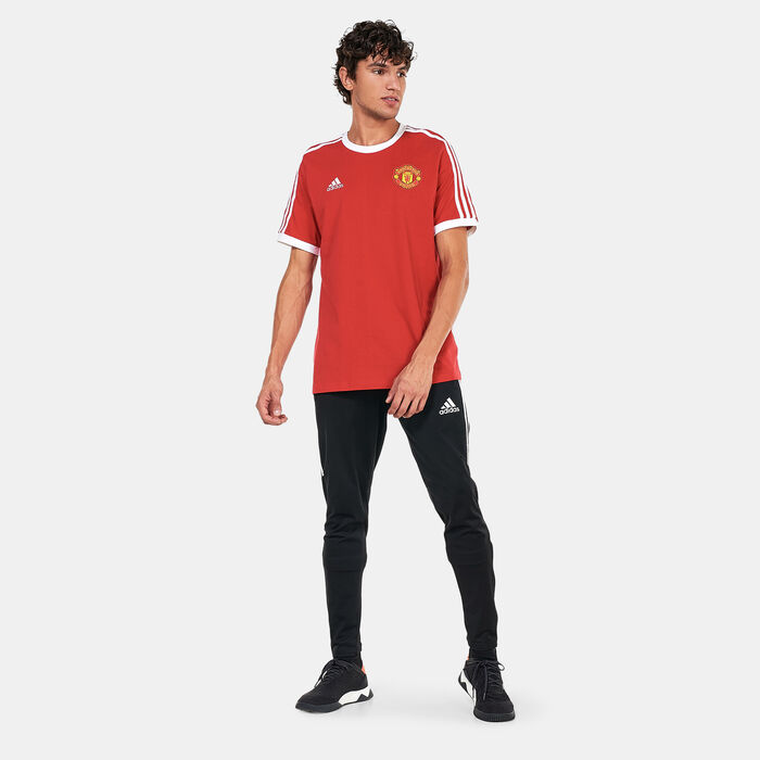 adidas Men's Manchester United 3-Stripes T-Shirt Red adidas Men's Manchester United 3-Stripes T-Shirt Red image number 2