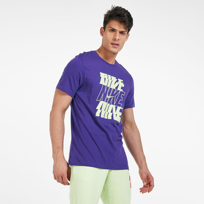 Nike Men's Sportswear Swoosh T-Shirt Purple Nike Men's Sportswear Swoosh T-Shirt Purple image number 0