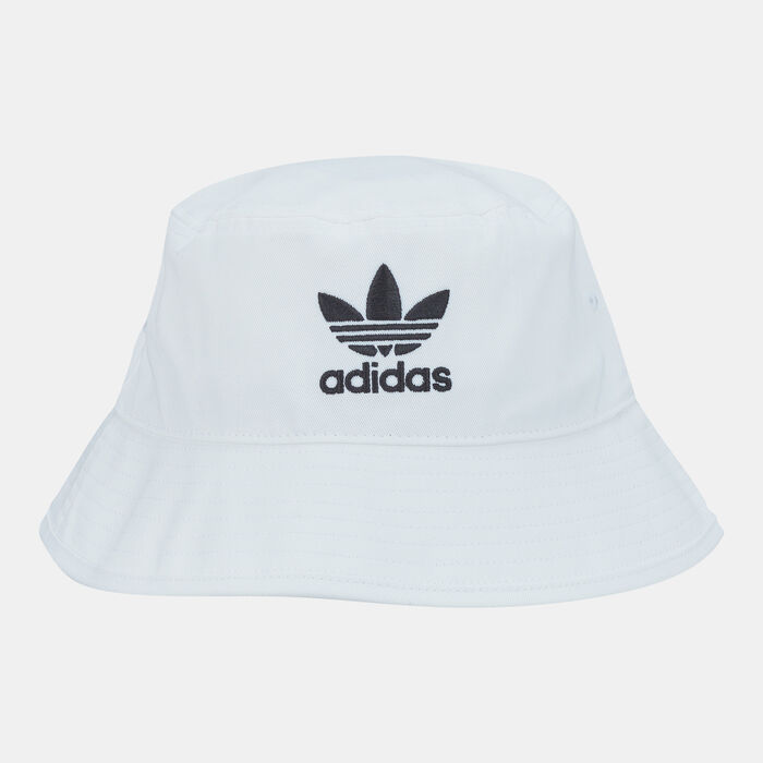 adidas Originals Trefoil Bucket Hat White adidas Originals Trefoil Bucket Hat White image number 0