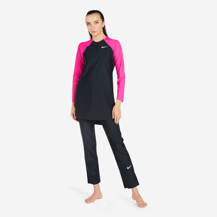 Nike Swim Women's Victory Swimming T-Shirt Purple Nike Swim Women's Victory Swimming T-Shirt Purple image number 2