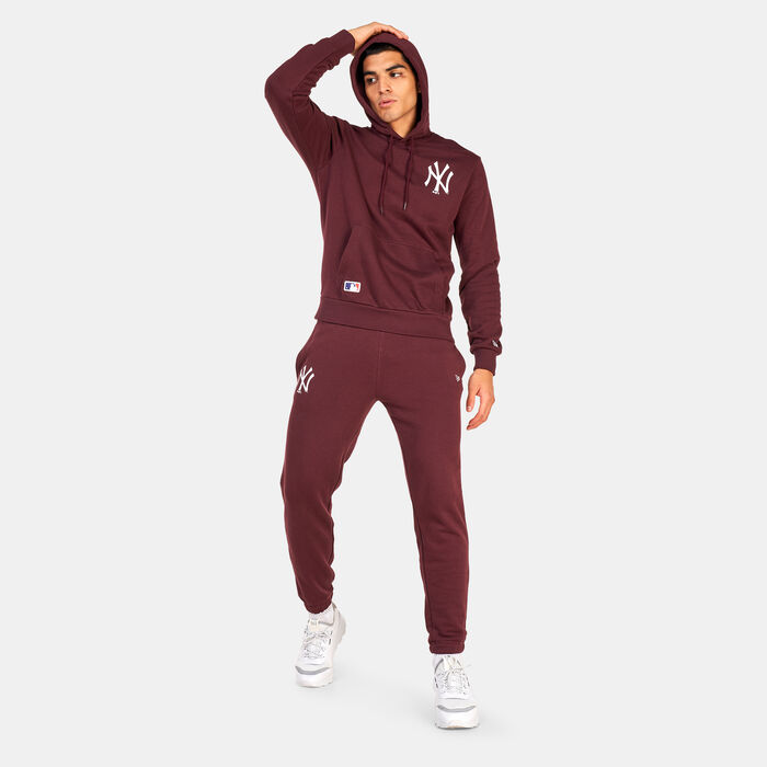 New Era New York Yankees MLB Team Logo Sweatpants Purple New Era New York Yankees MLB Team Logo Sweatpants Purple image number 2