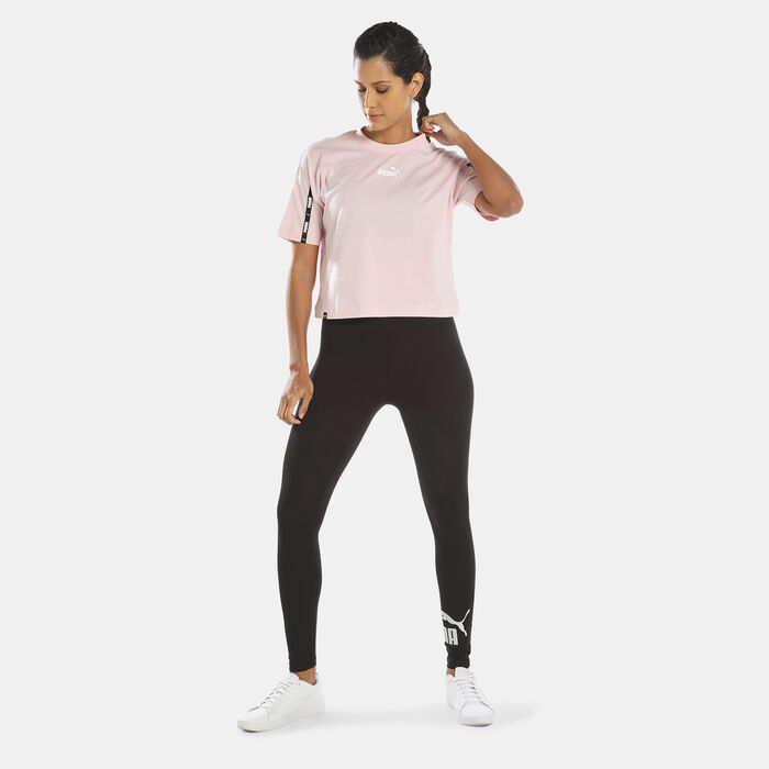 PUMA Women's Essentials+ Metallic Leggings Black PUMA Women's Essentials+ Metallic Leggings Black image number 2