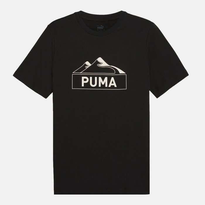 PUMA Men's Open Road Mountain Graphic T-Shirt Black PUMA Men's Open Road Mountain Graphic T-Shirt Black image number 0