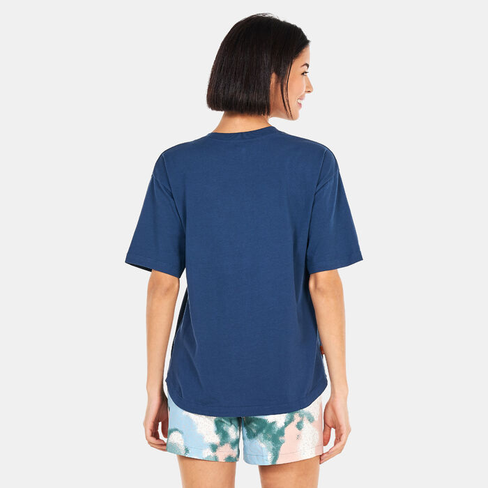 Timberland Women's Stack Logo T-Shirt Blue Timberland Women's Stack Logo T-Shirt Blue image number 1