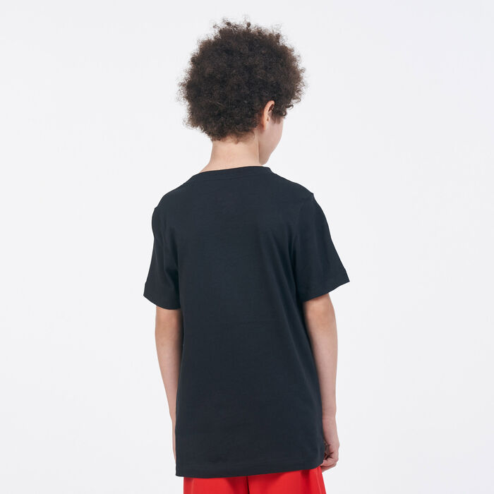 Nike Kids' Sportswear Swoosh T-Shirt Black Nike Kids' Sportswear Swoosh T-Shirt Black image number 1