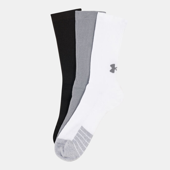 Under Armour HeatGear® Crew Socks (3 Pack) Grey Under Armour HeatGear® Crew Socks (3 Pack) Grey image number 0