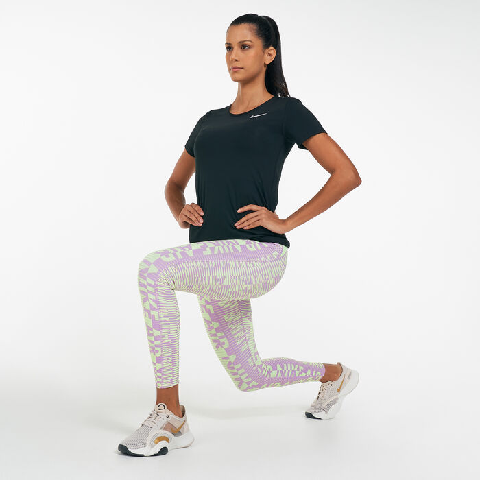 Nike Women's Air Epic Fast 7/8 Leggings Green image number 2