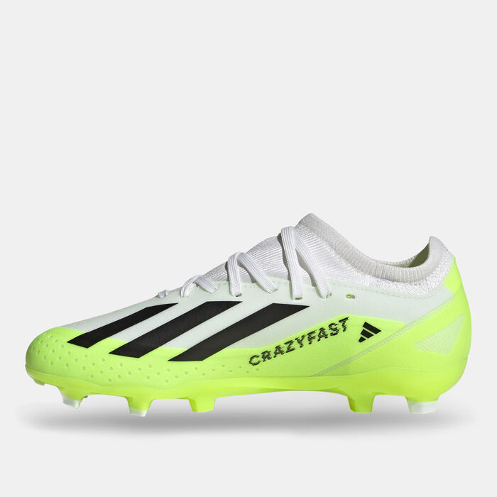 adidas Kids' X Crazyfast Injection.3 Firm Ground Football Shoes Green image number 1