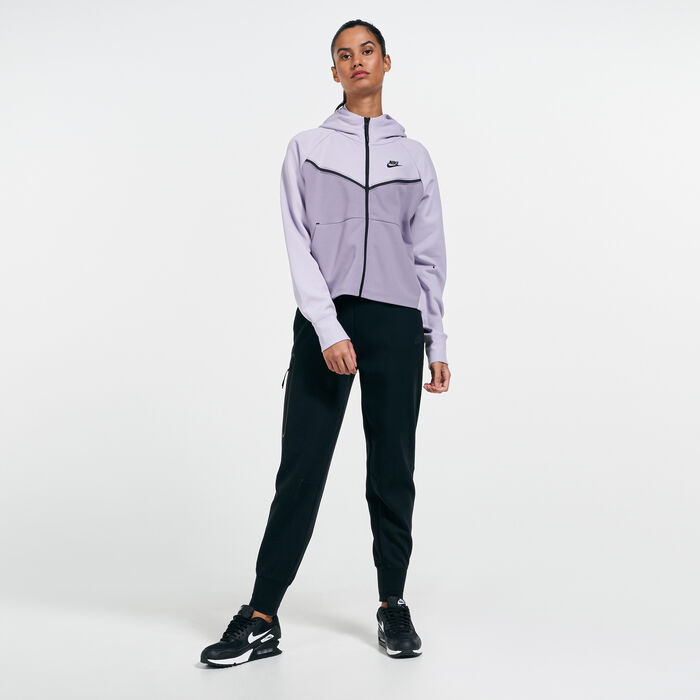 Nike Women's Sportswear Tech Fleece Windrunner Hoodie Purple Nike Women's Sportswear Tech Fleece Windrunner Hoodie Purple image number 2