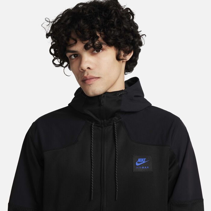 Nike Men's Air Max Full-Zip Hoodie Black Nike Men's Air Max Full-Zip Hoodie Black image number 2