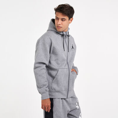 Jordan Men's Jumpman Air Full-Zip Hoodie Grey Jordan Men's Jumpman Air Full-Zip Hoodie Grey