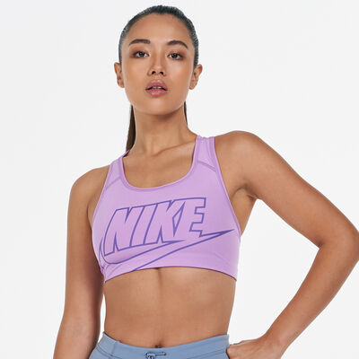 Nike Women's Swoosh Futura Sports Bra Purple