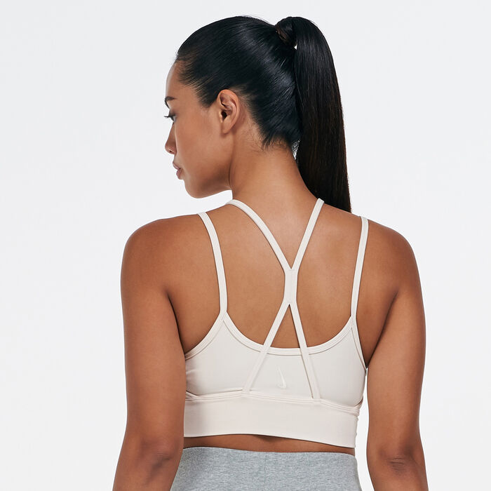 Nike Women's Yoga Dri-FIT Indy Bra Beige image number 1