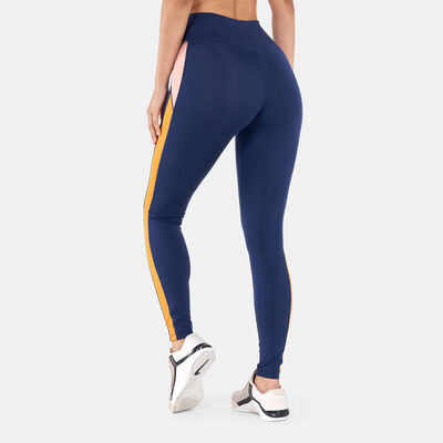 Nike Women's One Dri-FIT Colour-Blocked Leggings Blue