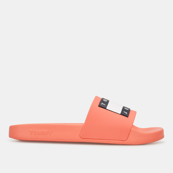 Tommy Hilfiger Women's Jeans Flag Logo Slides Brown Tommy Hilfiger Women's Jeans Flag Logo Slides Brown image number 1